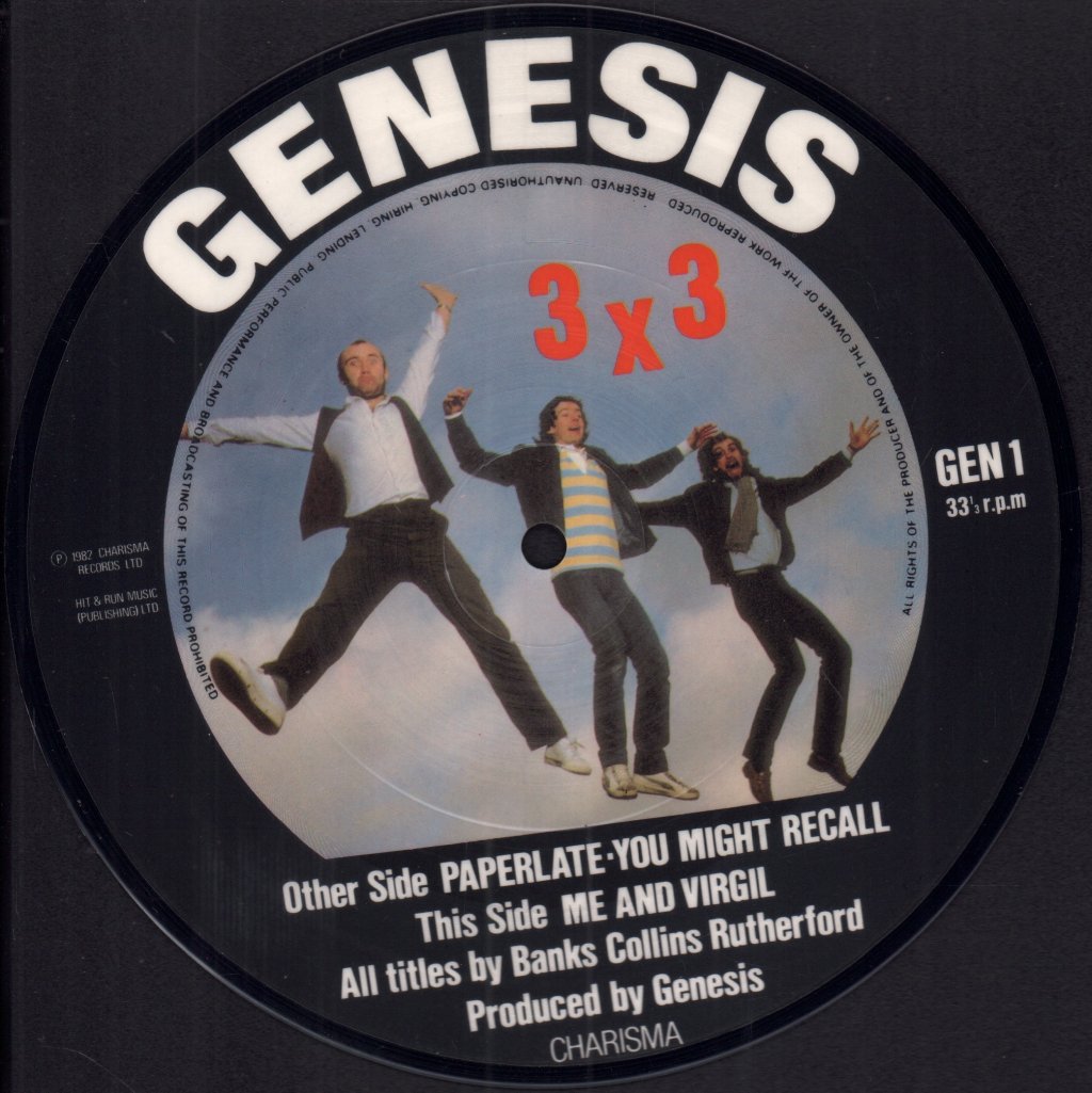 Genesis (Rock/Prog/Pop Group) - Paperlate - 7 Inch