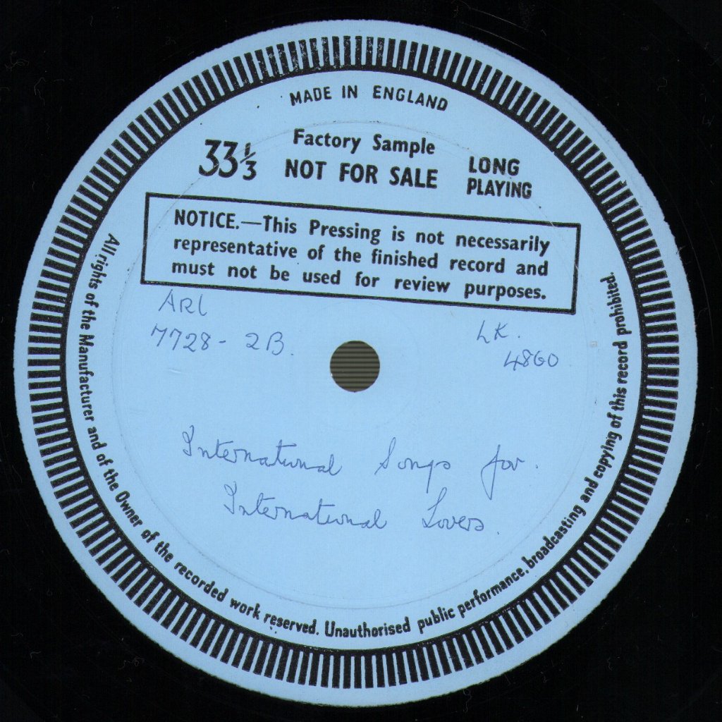 Edmund Hockridge - International Songs For International Lovers - Lp