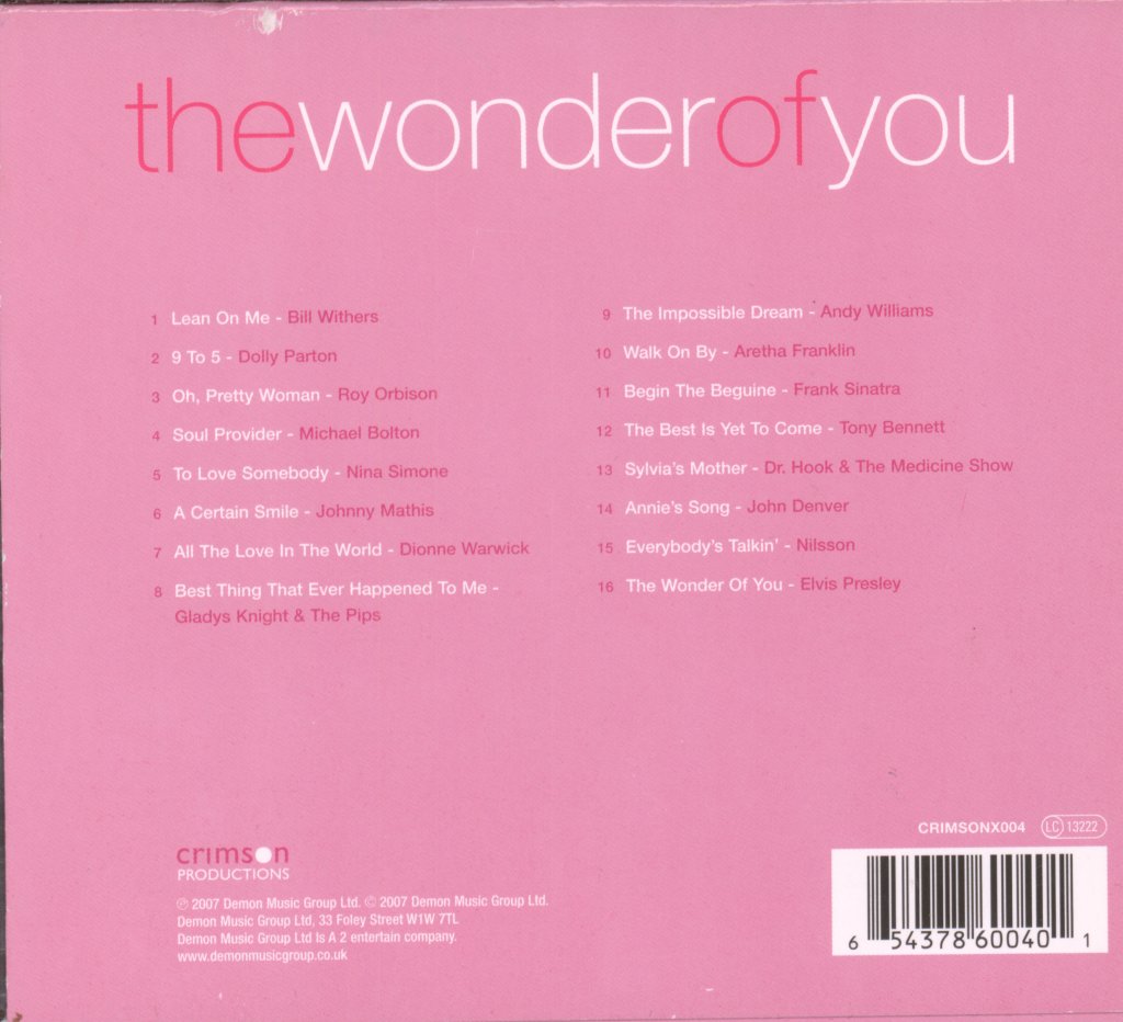 Various Artists - Wonder Of You - Cd