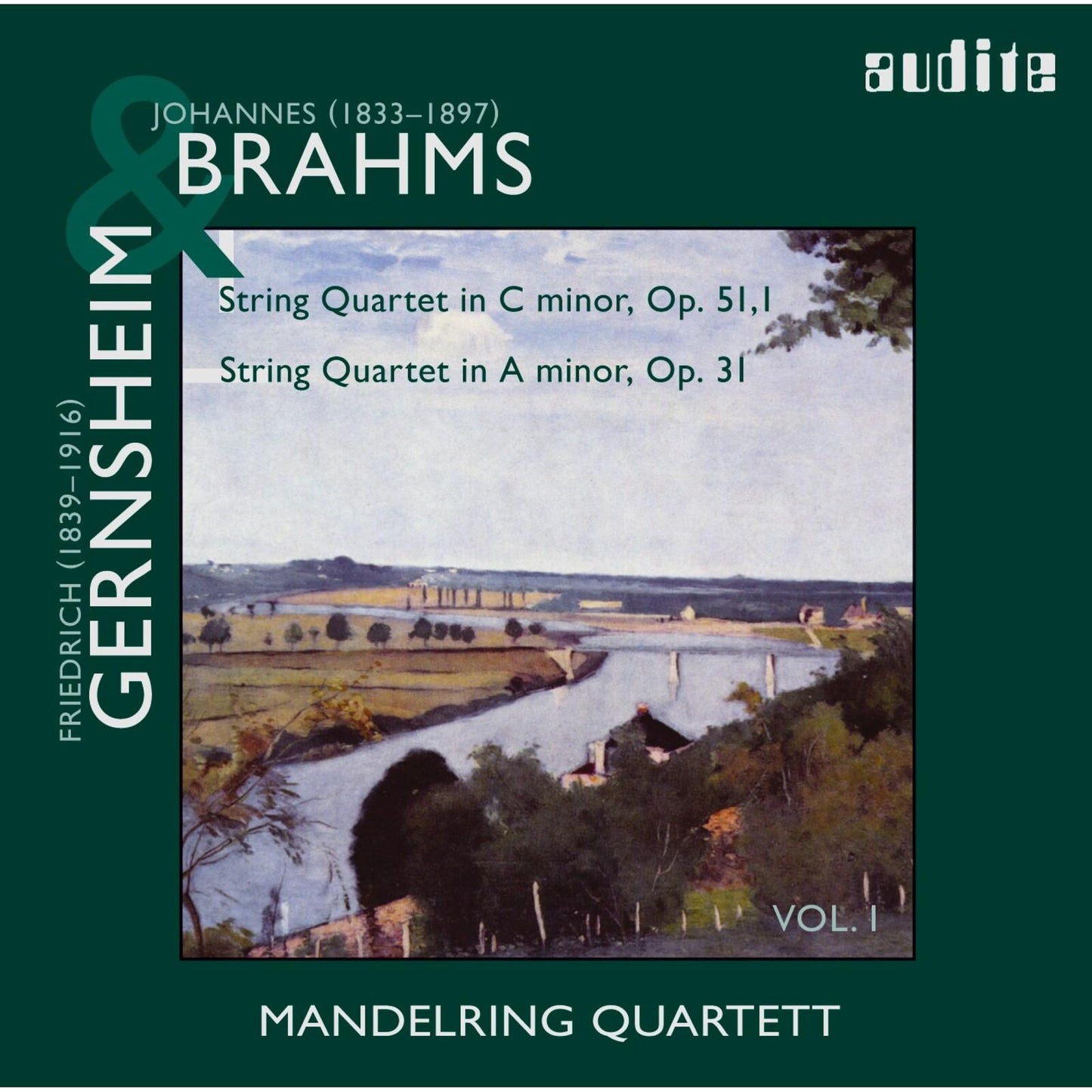 Mandelring Quartett - String Quartets Vol.1 - Brahms String Quartet Op. 51/Gernsheim String Quartet Op.31 (Mandelring Quartett) - Cd