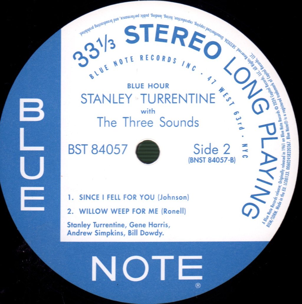 Stanley Turrentine With The Three Sounds - Blue Hour - Lp