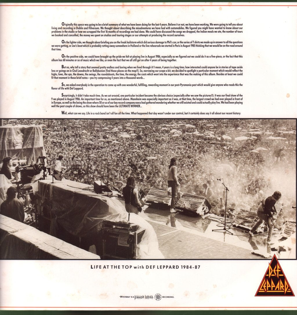 Def Leppard - Hysteria - Lp