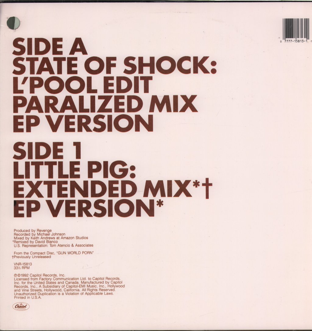 Revenge - State Of Shock / Little Pig - 12 Inch