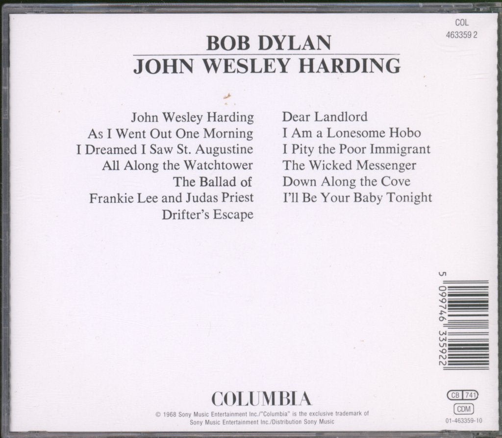 Bob Dylan - John Wesley Harding - Cd