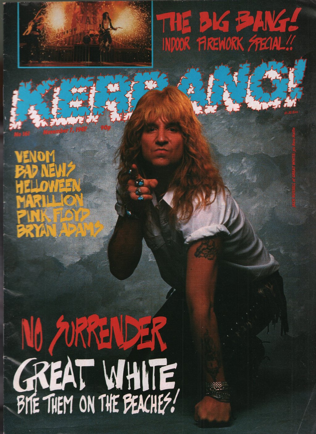 Great White - Kerrang No.161 - Magazine