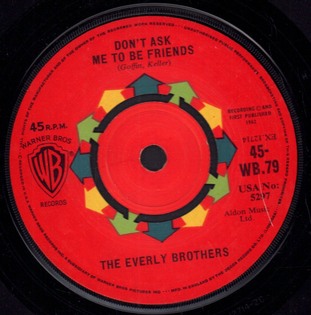 Everly Brothers - Don't Ask Me To Be Friends - 7 Inch