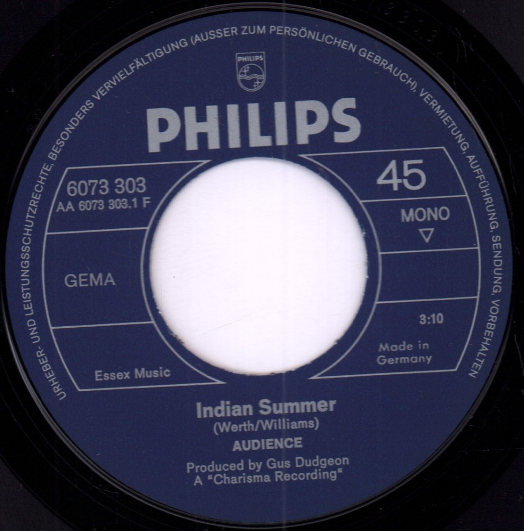 Audience - Indian Summer - 7 Inch