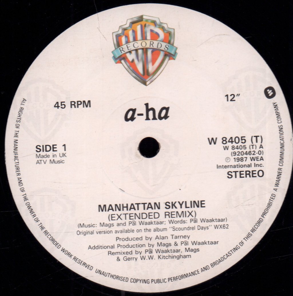 A-Ha - Manhattan Skyline - 12 Inch