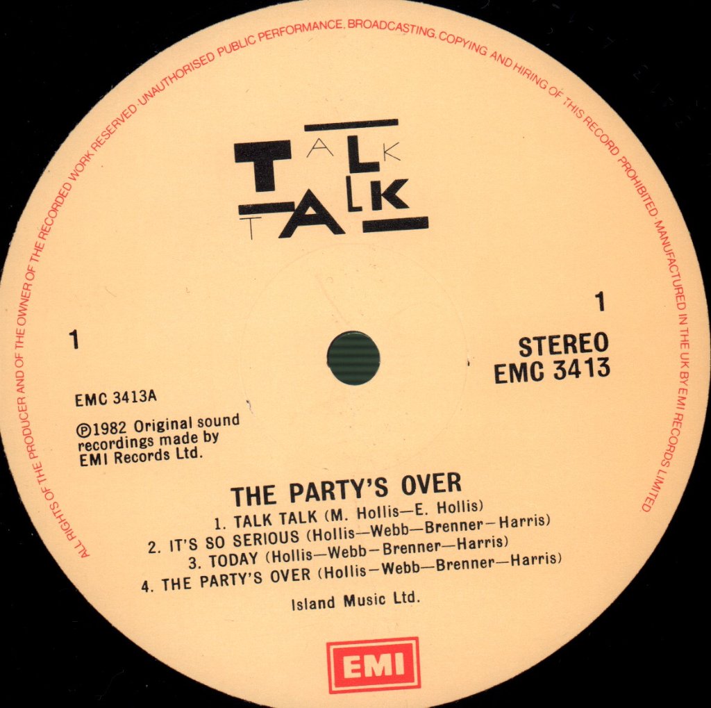 Talk Talk - Party's Over - Lp