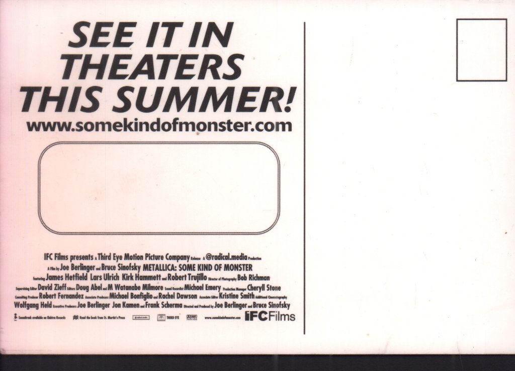 Metallica - Some Kind Of Monster - Card