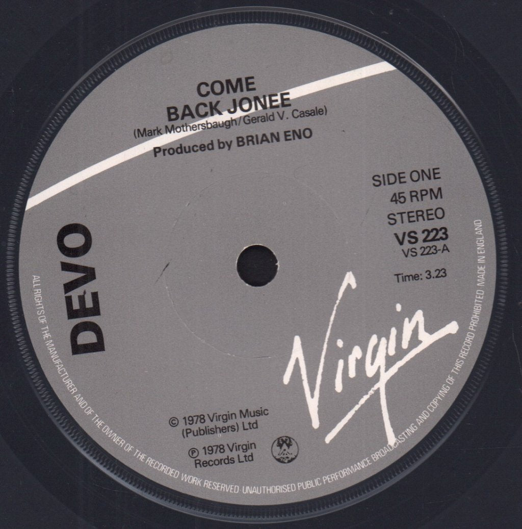 Devo - Come Back Jonee - 7 Inch