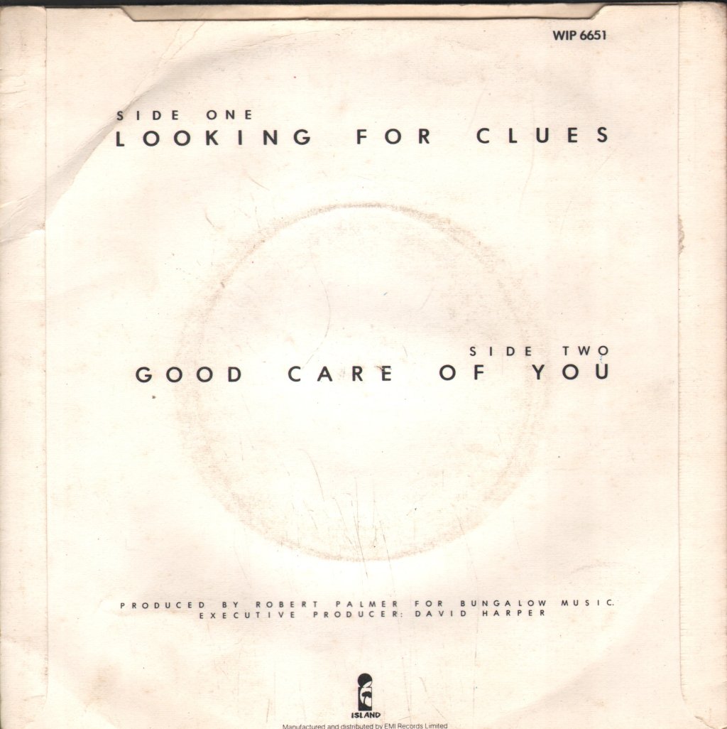 Robert Palmer - Looking For Clues - 7 Inch