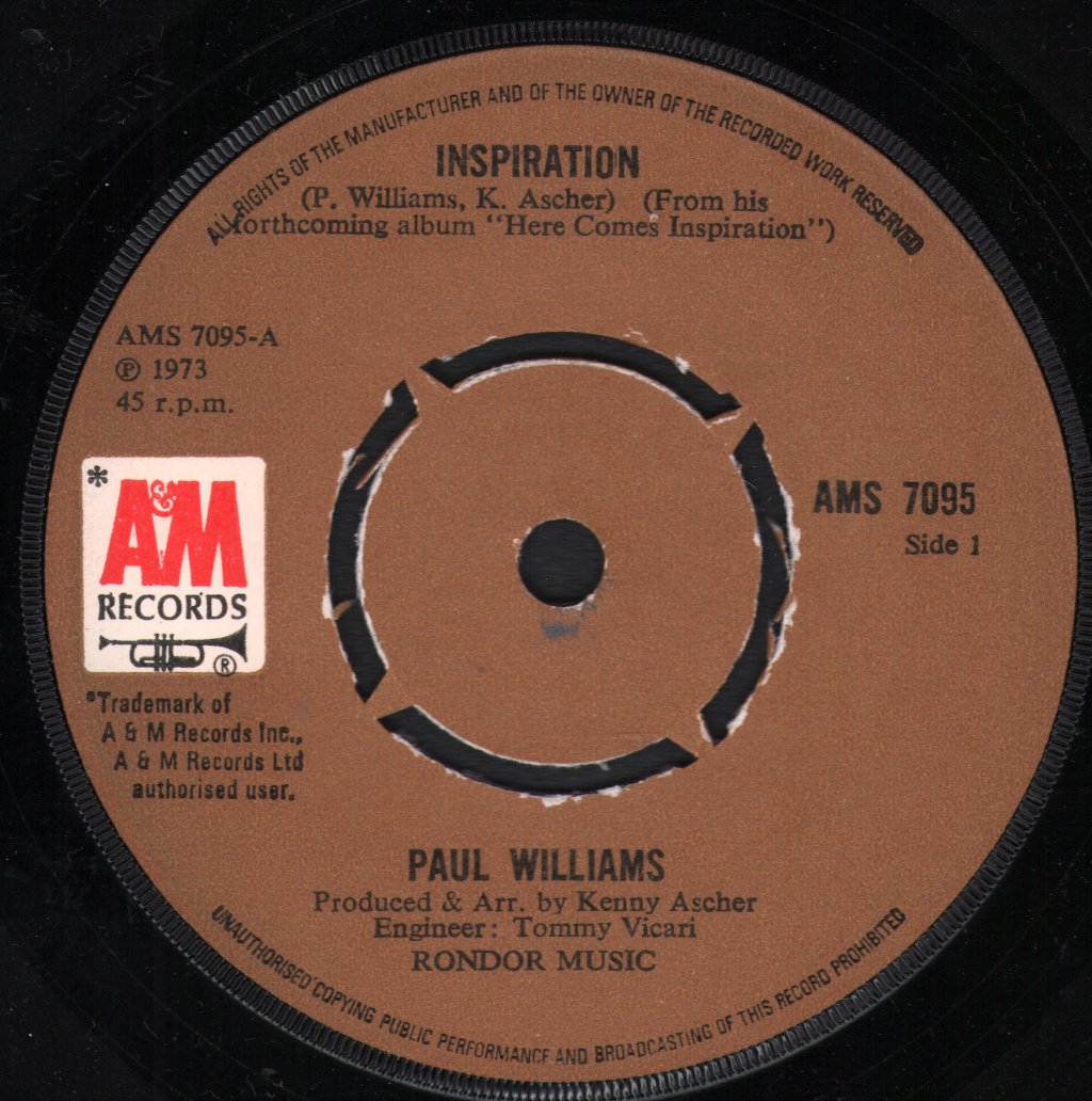 Paul Williams - Inspiration - 7 Inch