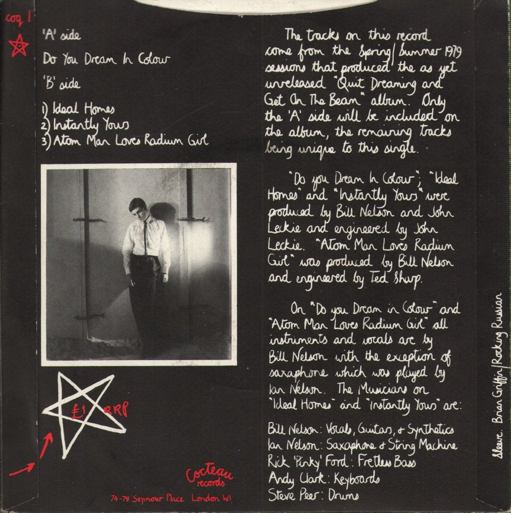 Bill Nelson - Do You Dream In Colour? - 7 Inch