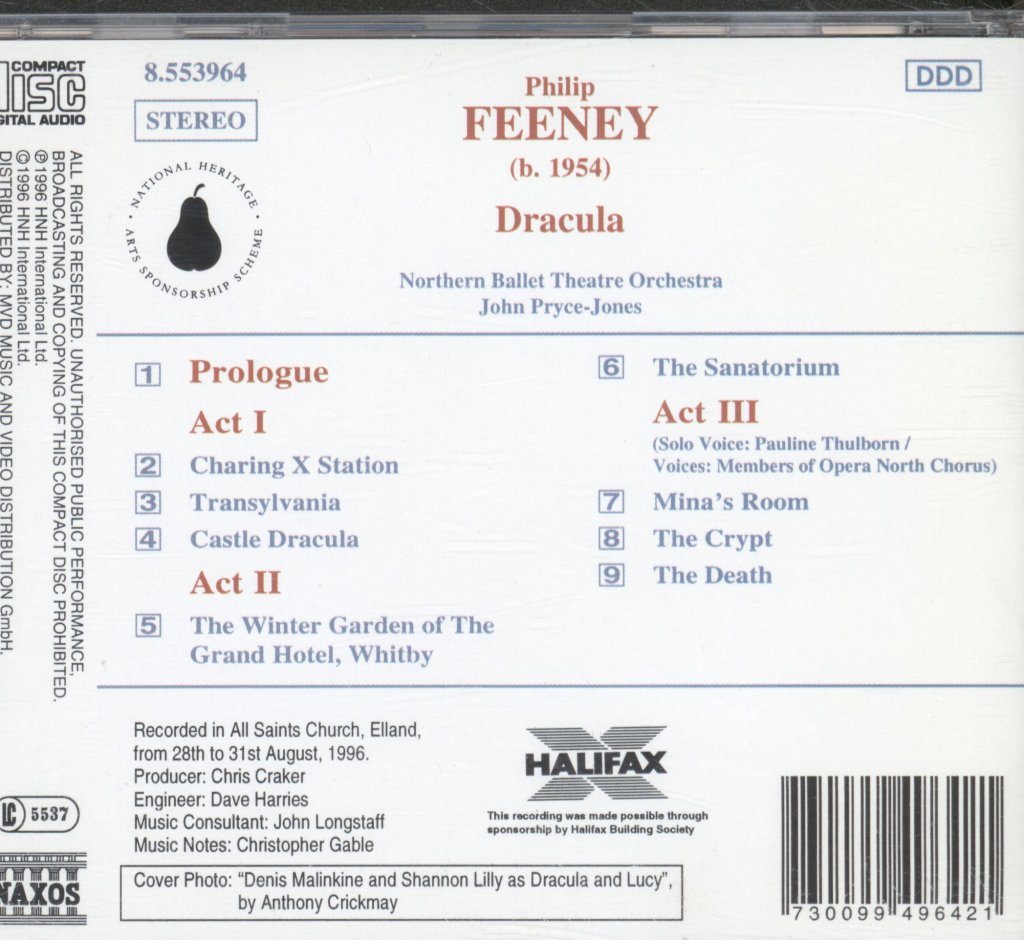 Northern Ballet Theatre Orchestra, John Pryce-Jones - Dracula - Cd