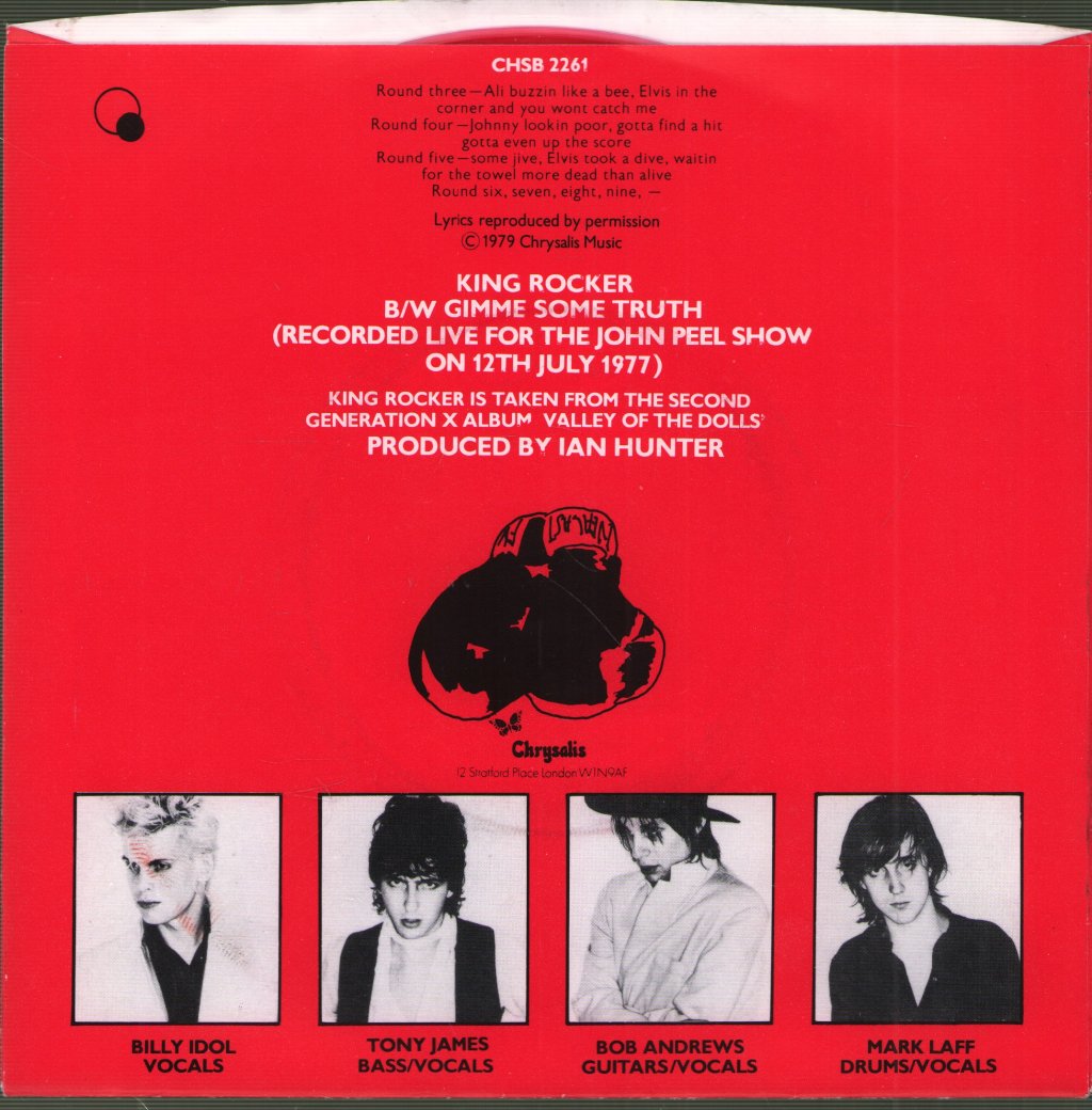 Generation X - King Rocker - 7 Inch