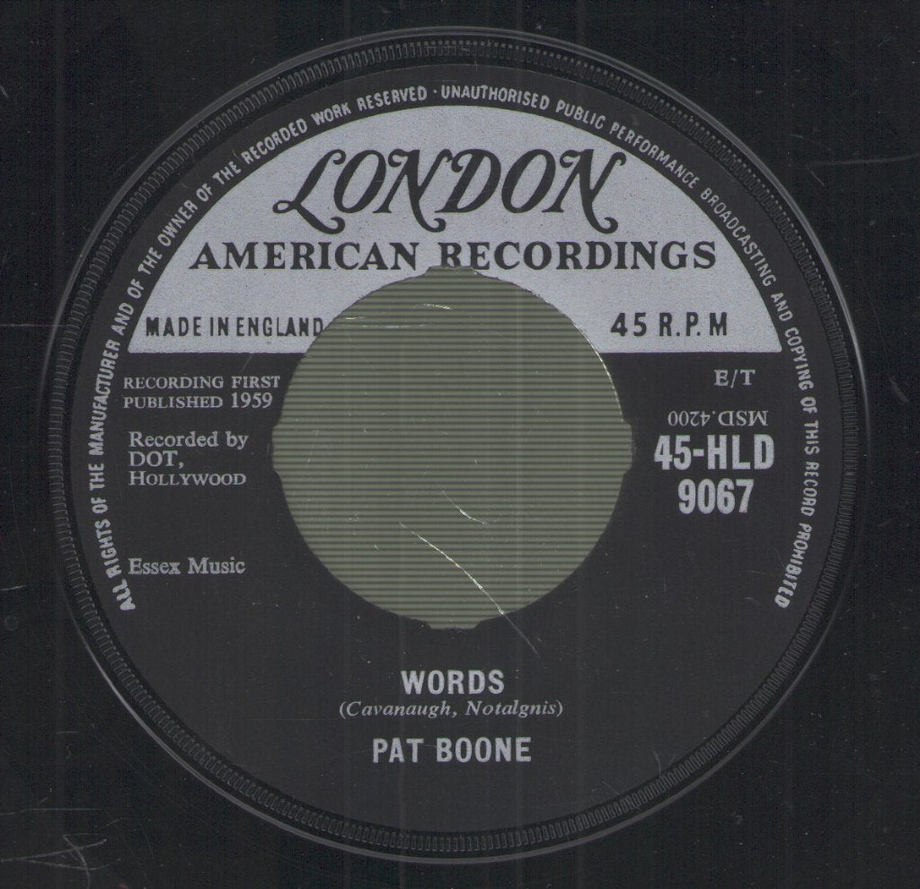 Pat Boone - (Welcome) New Lovers - 7 Inch