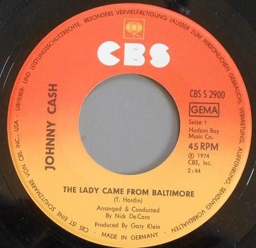Johnny Cash - Lady Came From Baltimore - 7 Inch