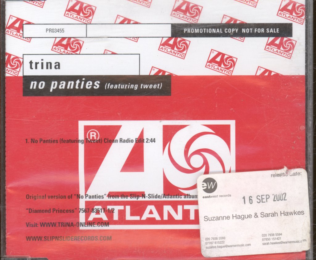 Trina Featuring Tweet - No Panties (Clean Radio Edit) - Cd