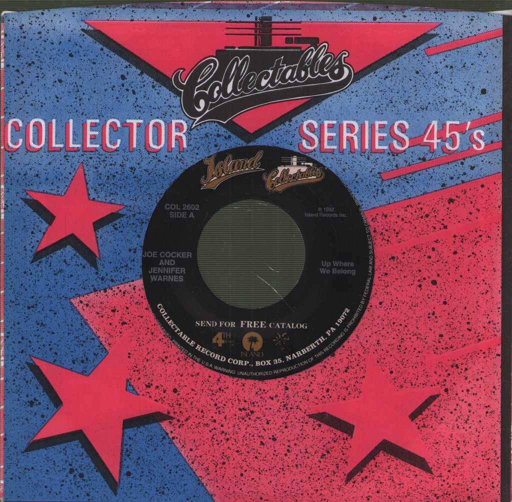 Joe Cocker And Jennifer Warnes/Bourgeois Tagg - Up Where We Belong/I Don't Mind At All - 7 Inch