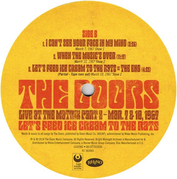 Doors - Let's Feed Ice Cream To The Rats: Live At The Matrix Part 2 - Mar. 7 & 10, 1967 - Lp