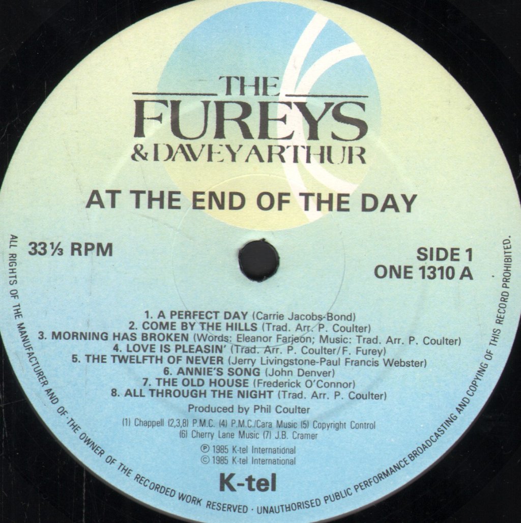 Fureys And Davey Arthur - At The End Of The Day - Lp
