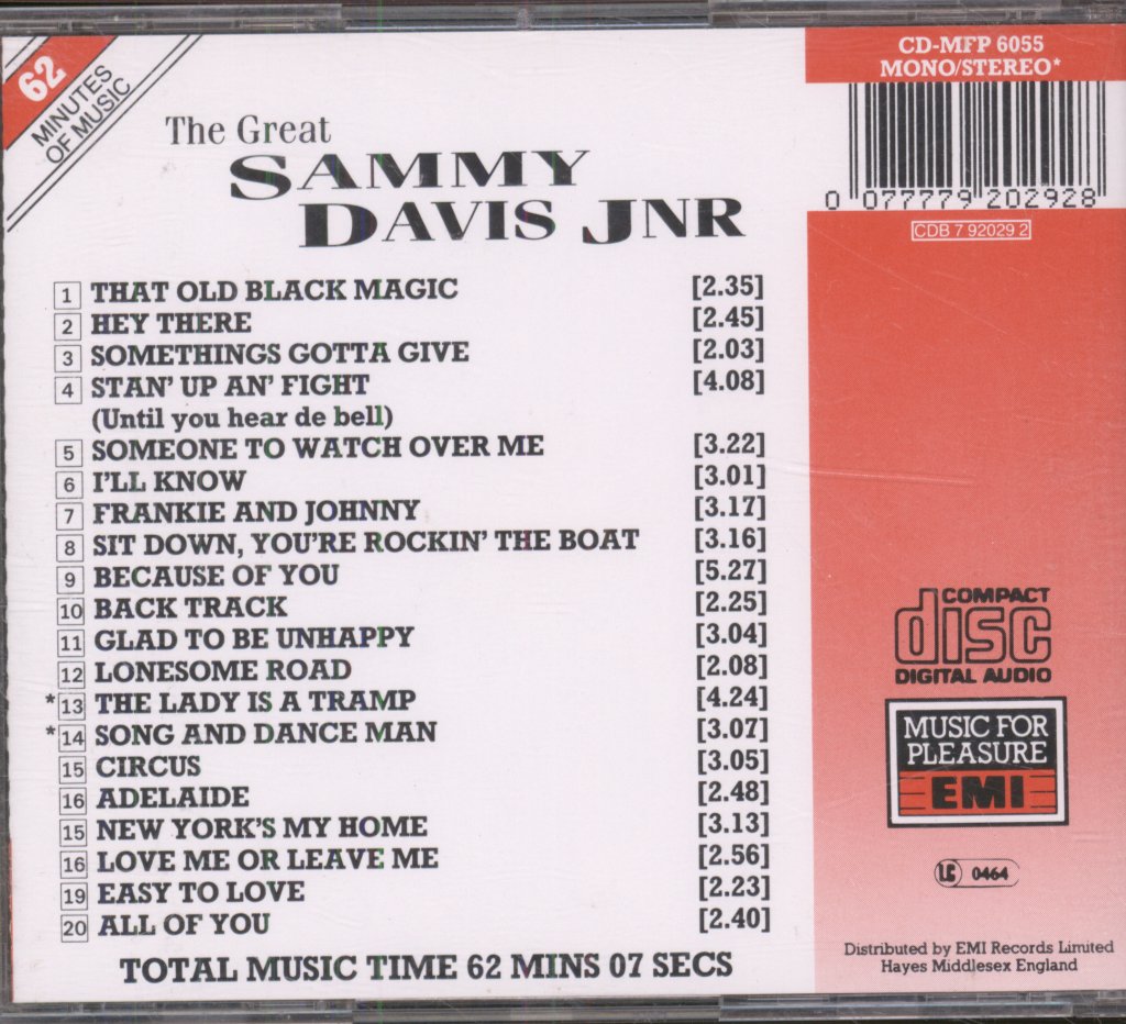 Sammy Davis Jr. - Great Sammy Davis Jnr - Cd