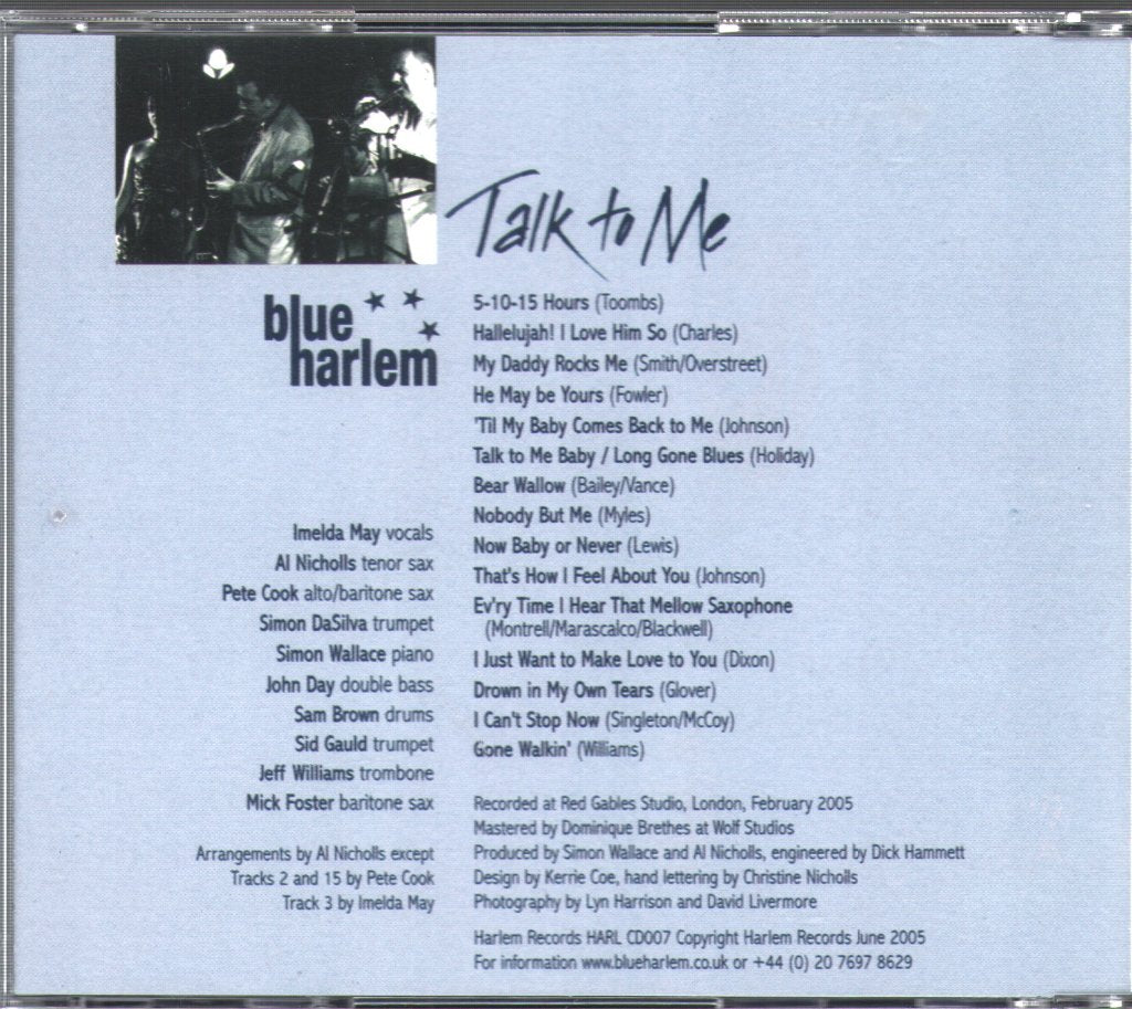 Blue Harlem - Talk To Me - Cd