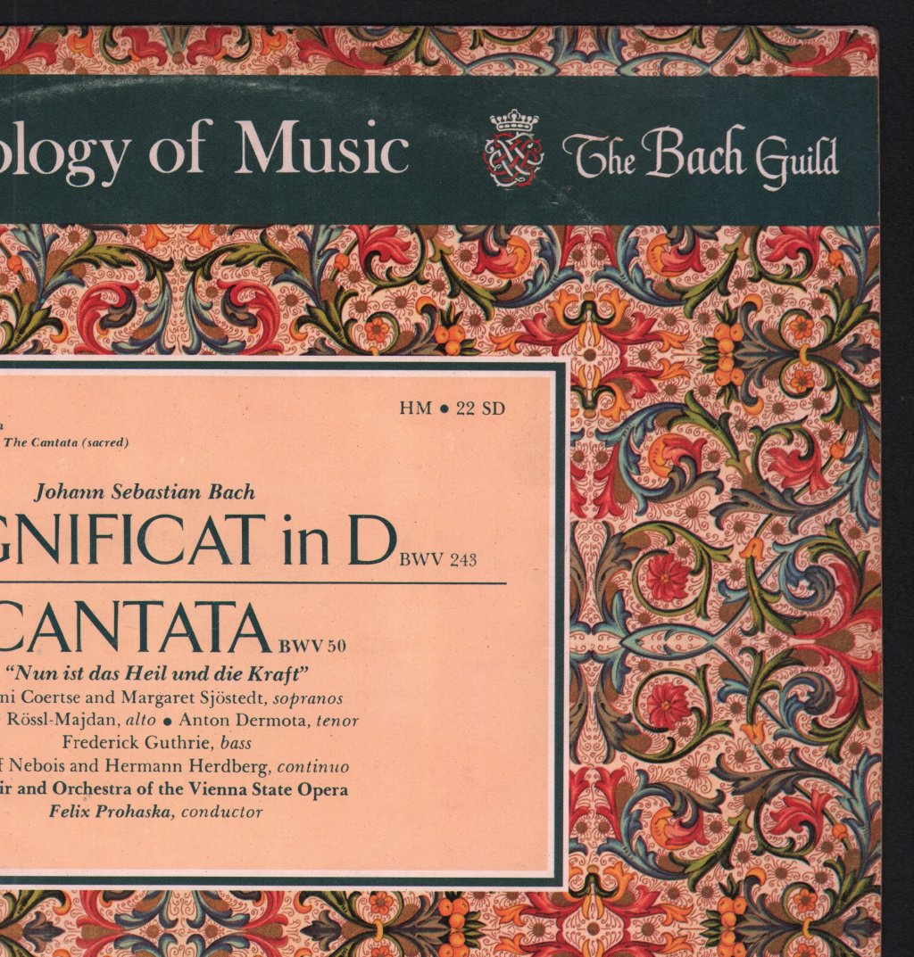 Mimi Coertse / Margarete Sjostedt / Orchestra Of The Vienna State Opera / Felix Prohaska - Johann Sebastian Bach - Magnificat In D BWV 243 / Cantata BWV 50 - Lp