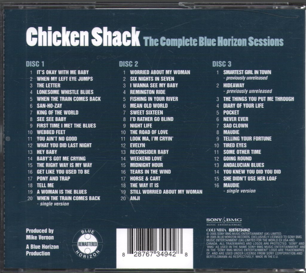 Chicken Shack - Complete Blue Horizon Sessions - Cd Set