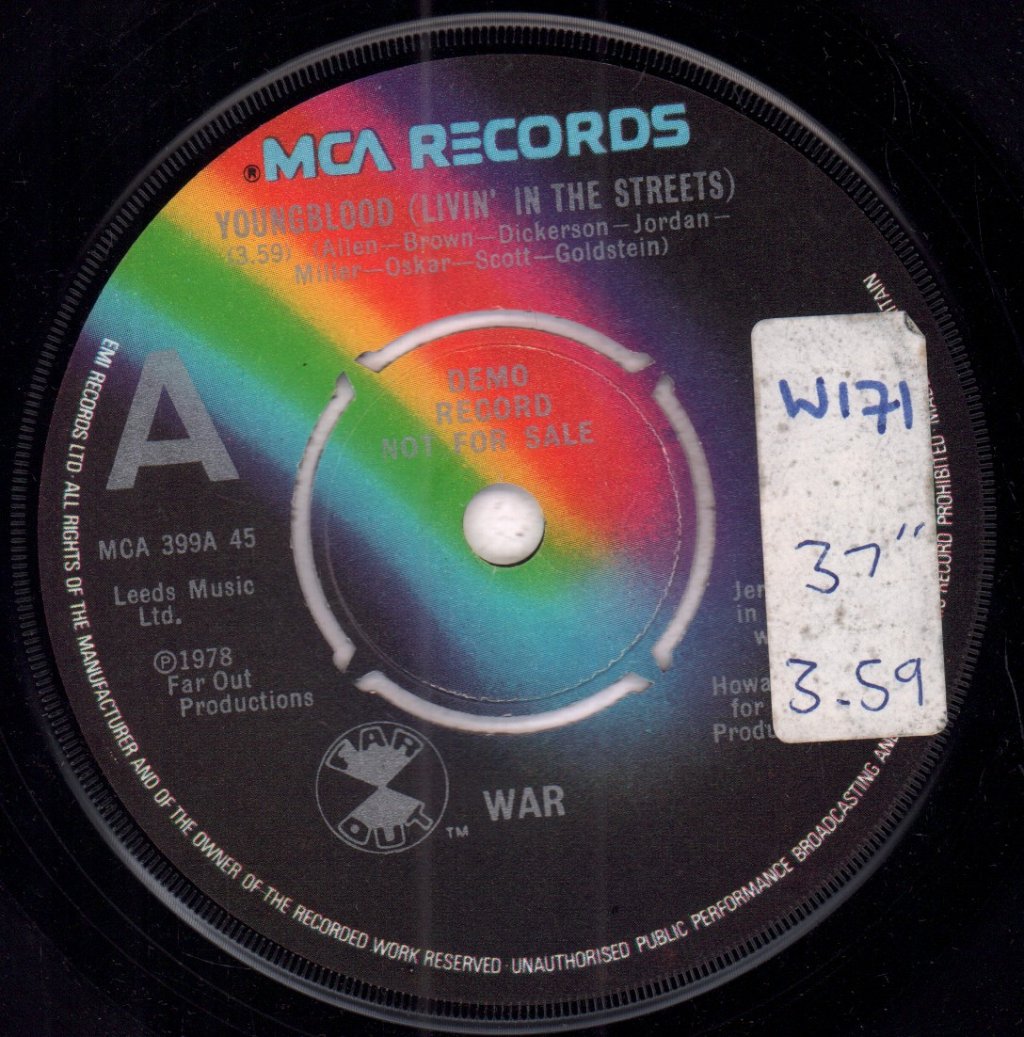 War - Youngblood (Livin' In The Streets) - 7 Inch