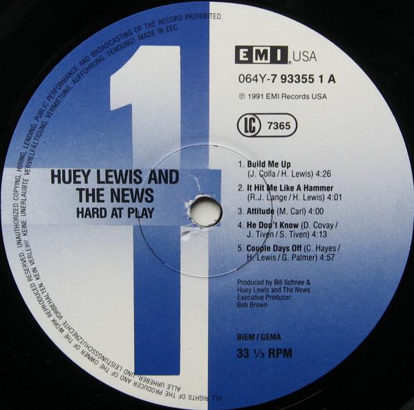 Huey Lewis & The News - Hard At Play - Lp