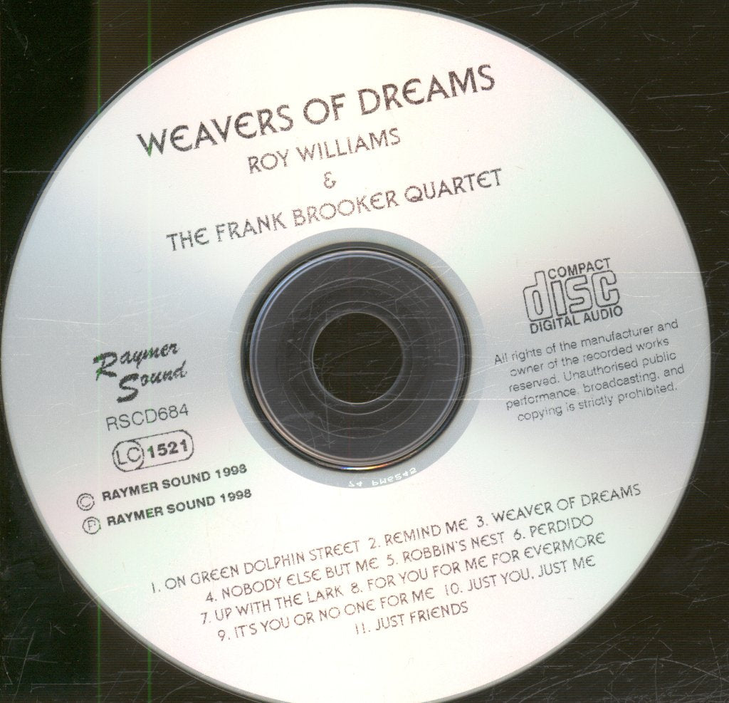 Roy Williams And Frank Brooker Quartet - Weaver Of Dreams - Cd