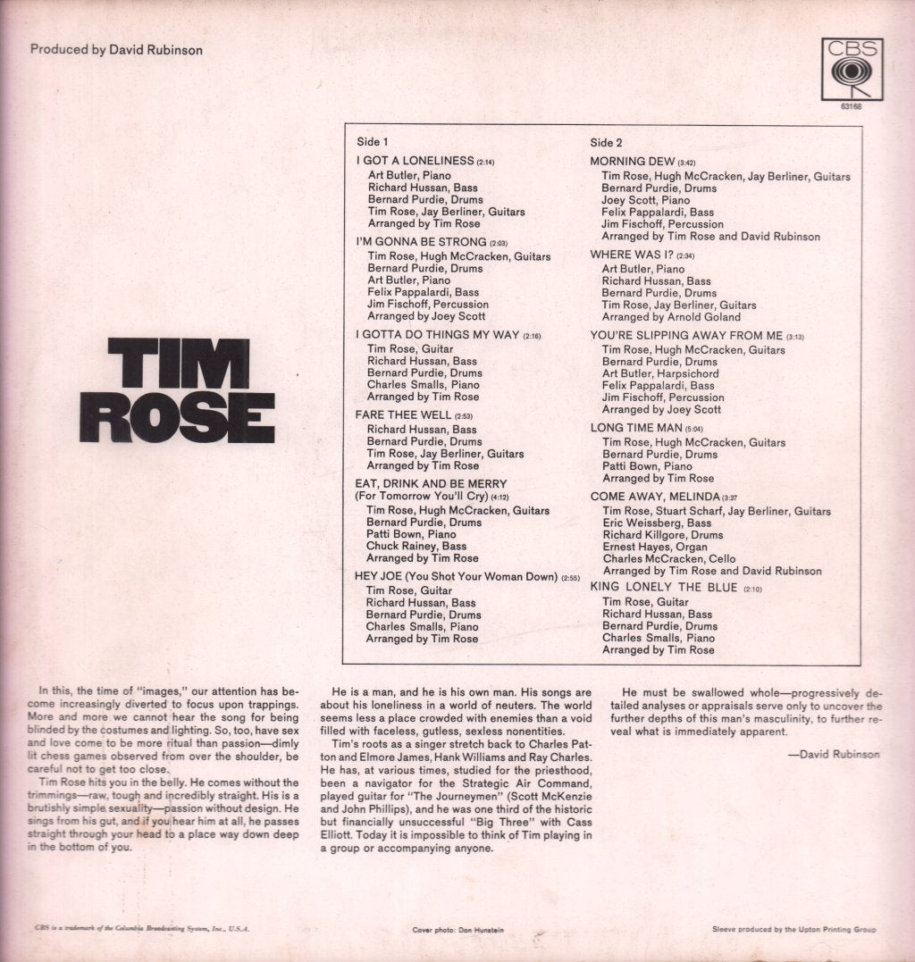 Tim Rose - Tim Rose - Lp