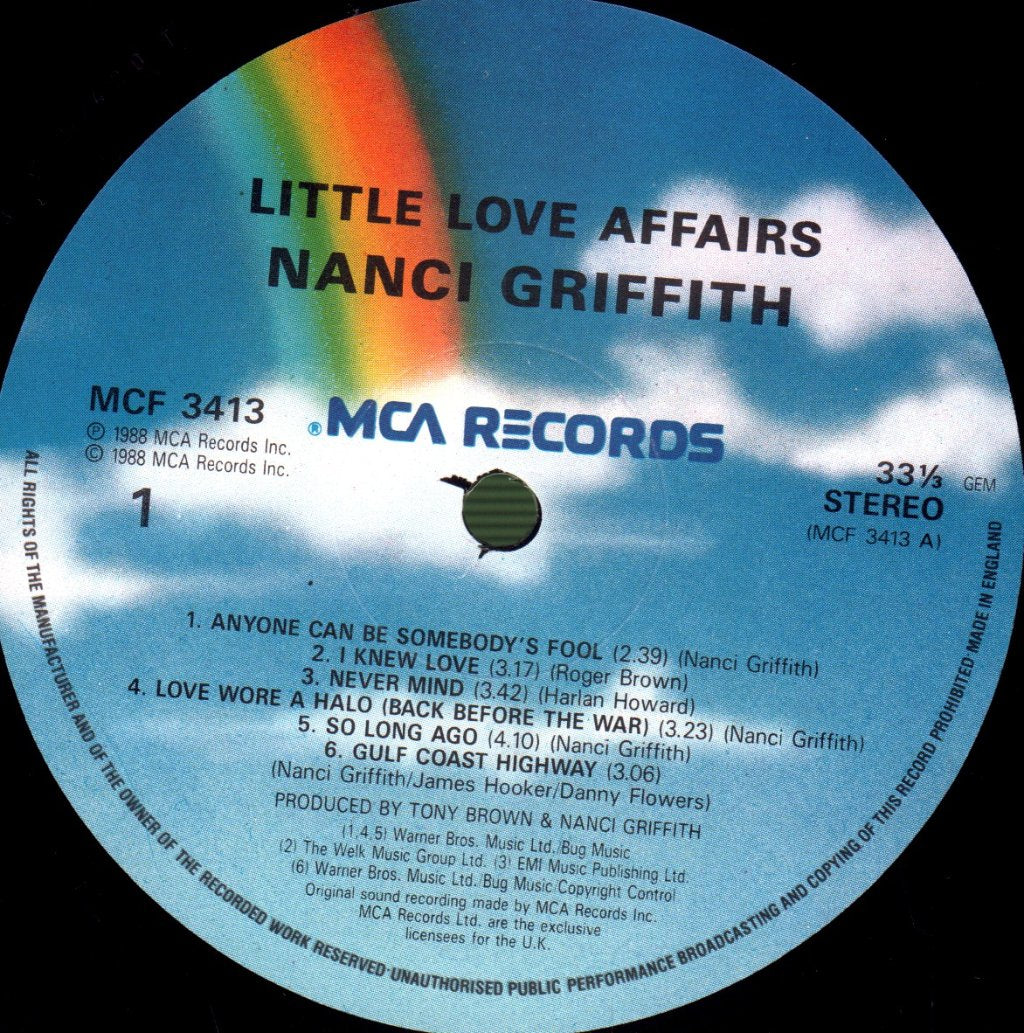 Nanci Griffith - Little Love Affairs - Lp