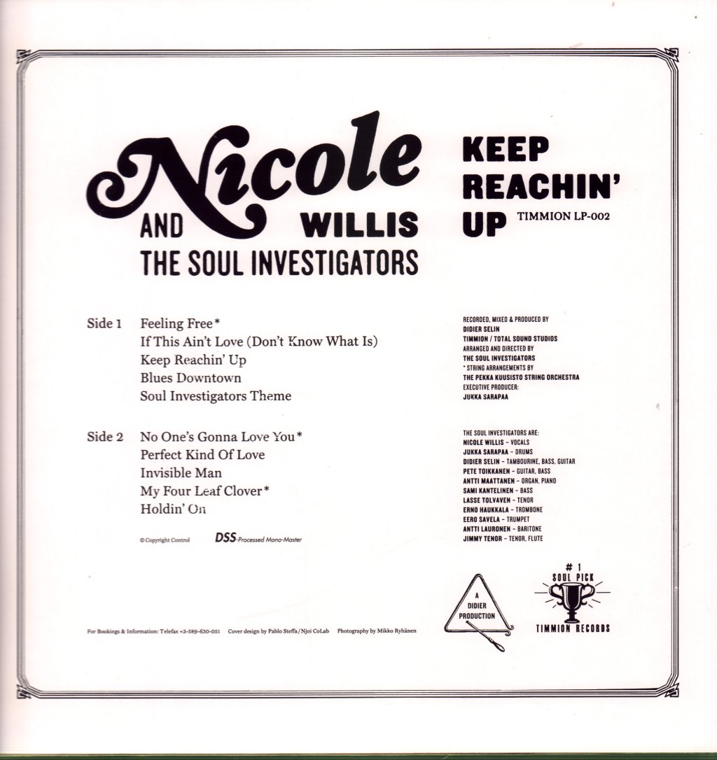 Nicole Willis And The Soul Investigators - Keep Reachin' Up - Lp