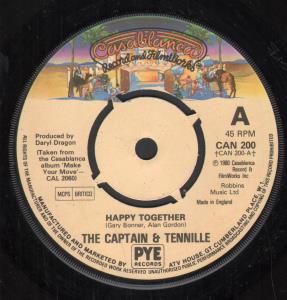 Captain And Tennille - Happy Together - 7 Inch