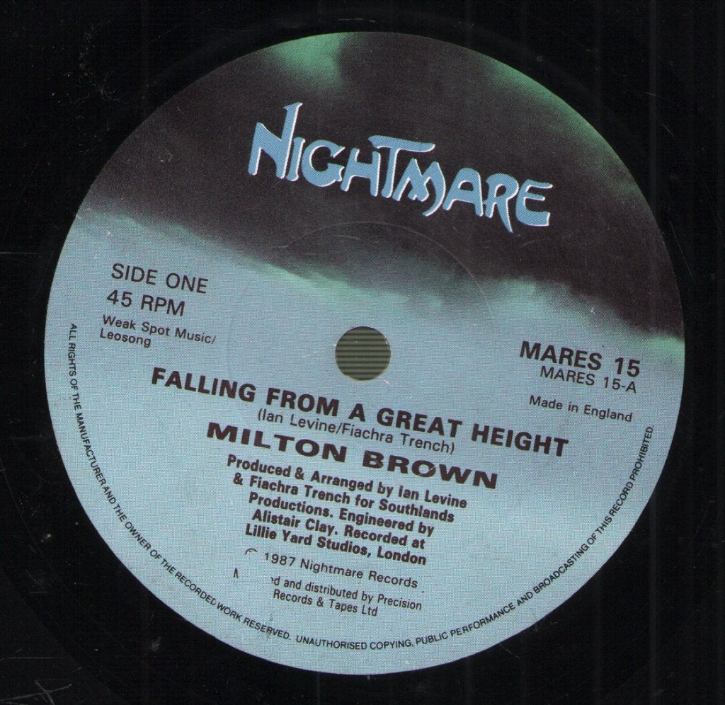 Milton Brown - Falling From A Great Height - 7 Inch