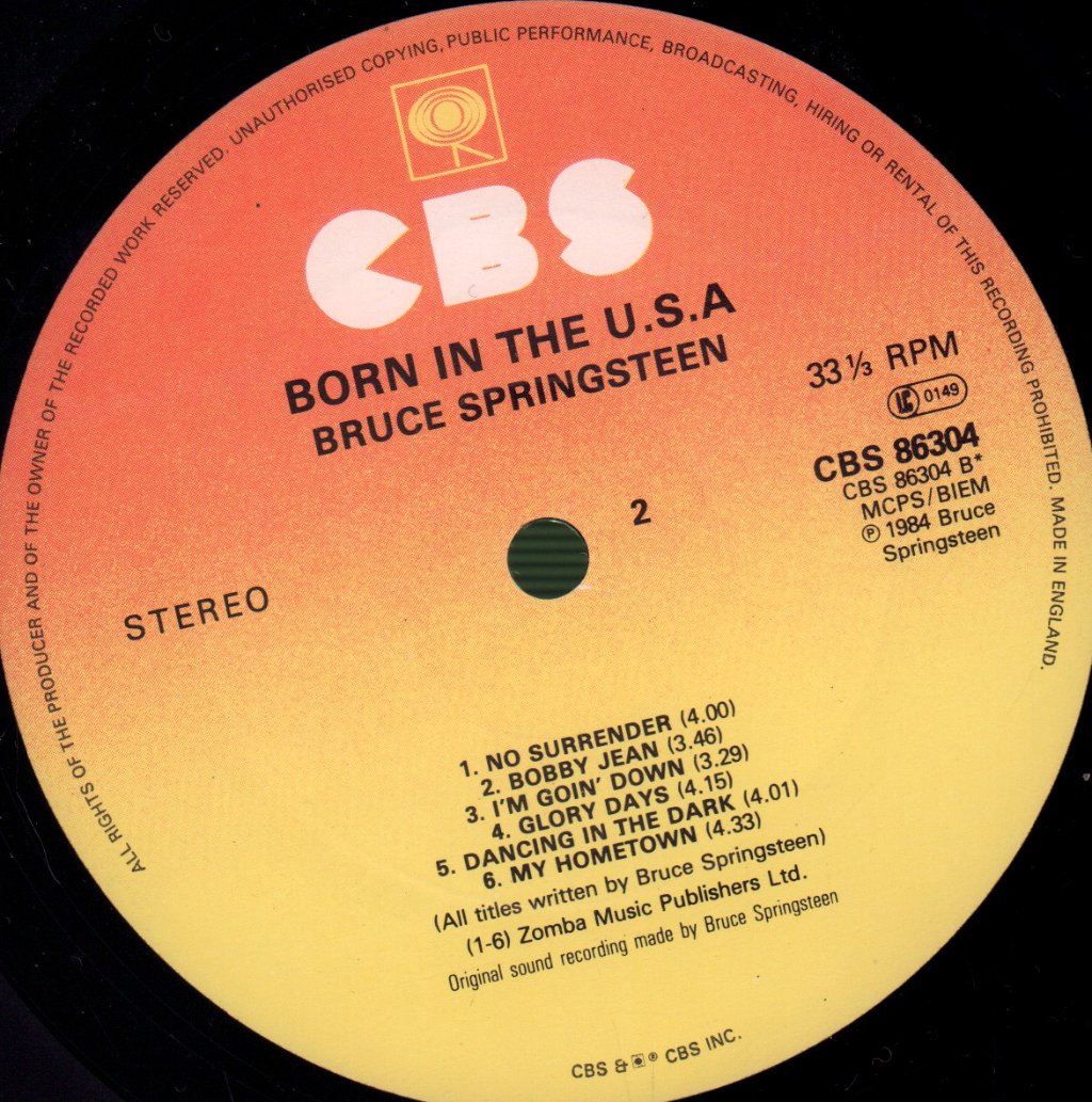 Bruce Springsteen - Born In The Usa - Lp
