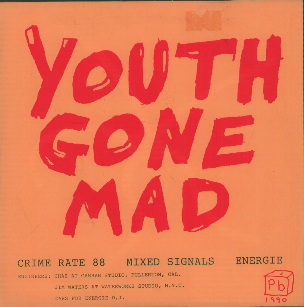 Youth Gone Mad - Crime Rate '88 - 7 Inch