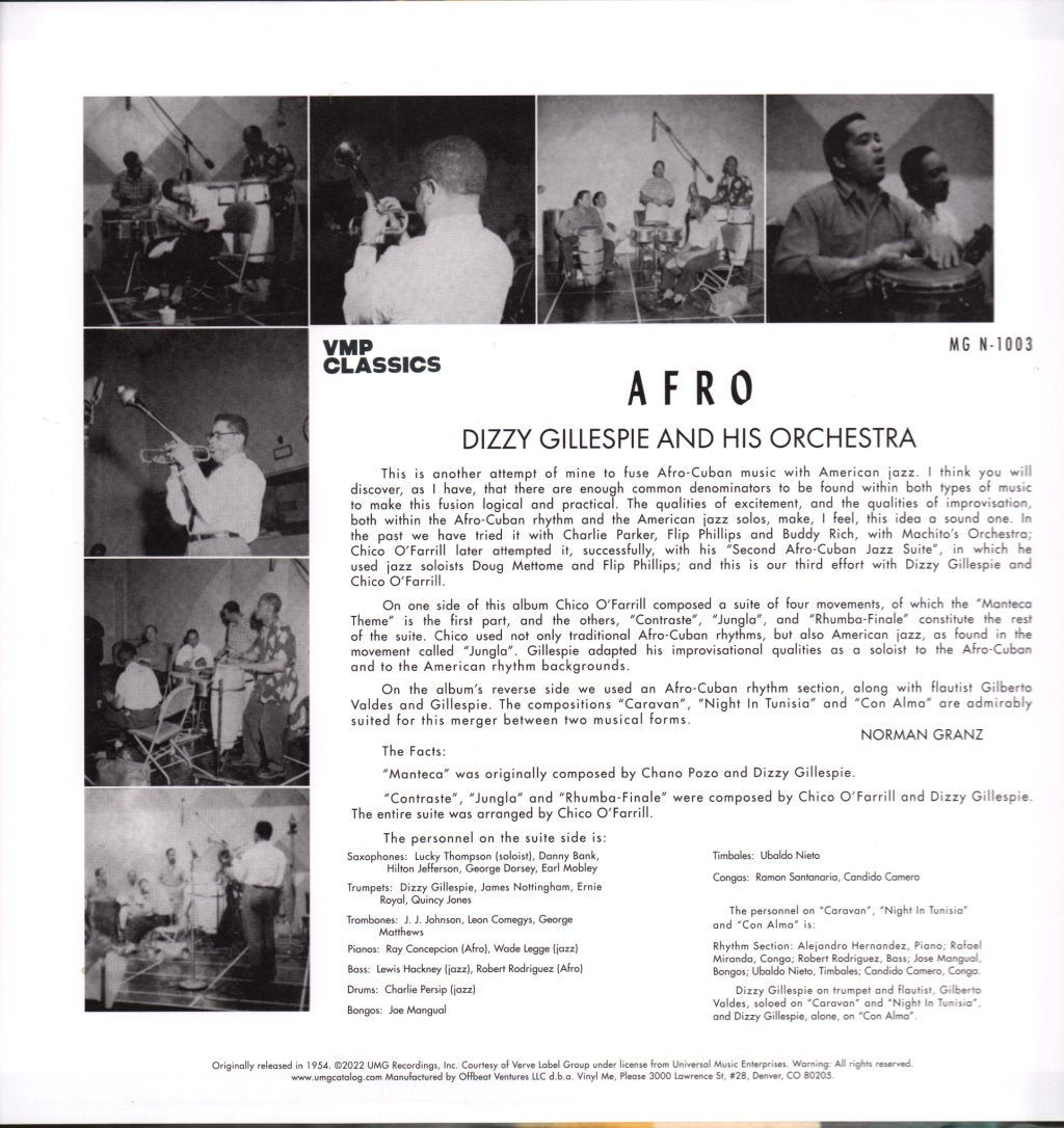 Dizzy Gillespie And His Orchestra - Afro - Lp