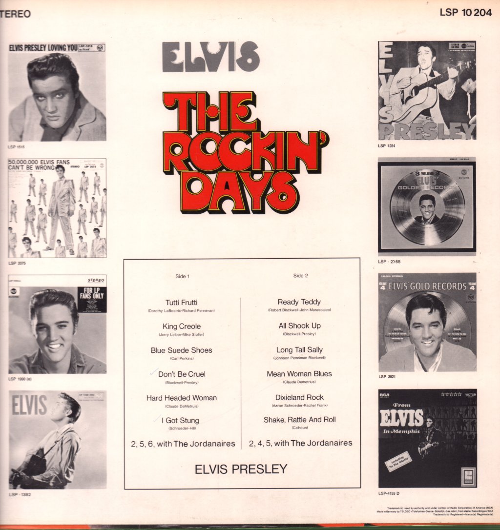 Elvis Presley - Rockin' Days - Lp