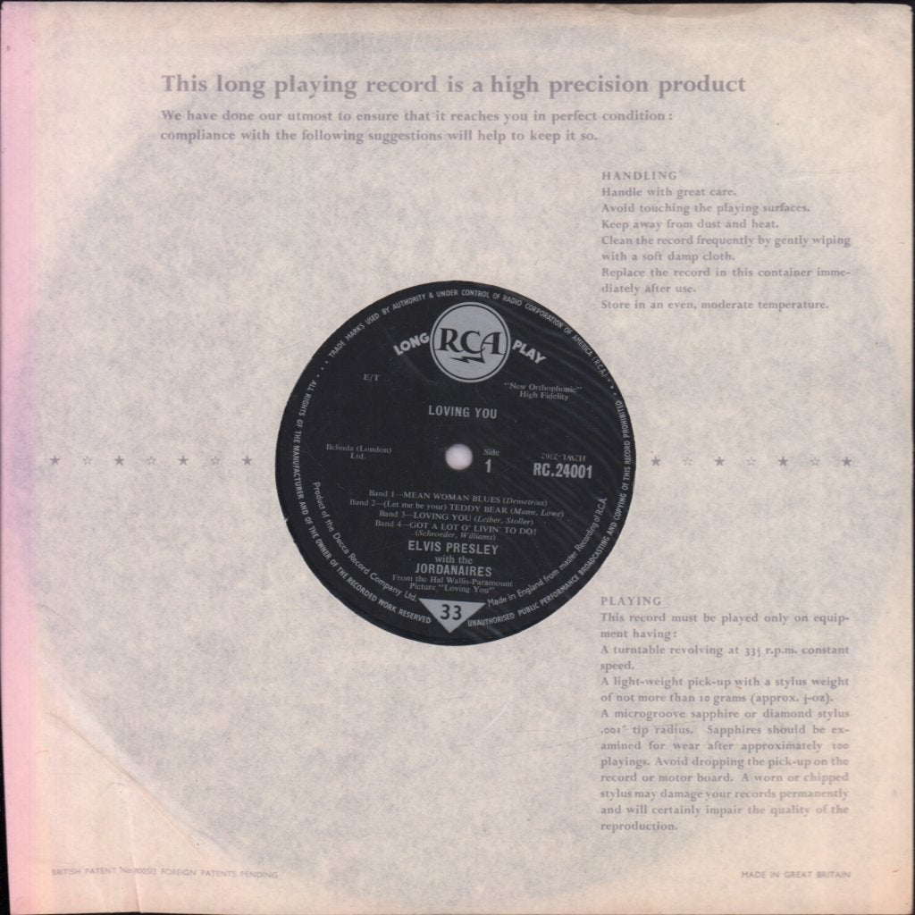 Elvis Presley - Loving You - 10 Inch
