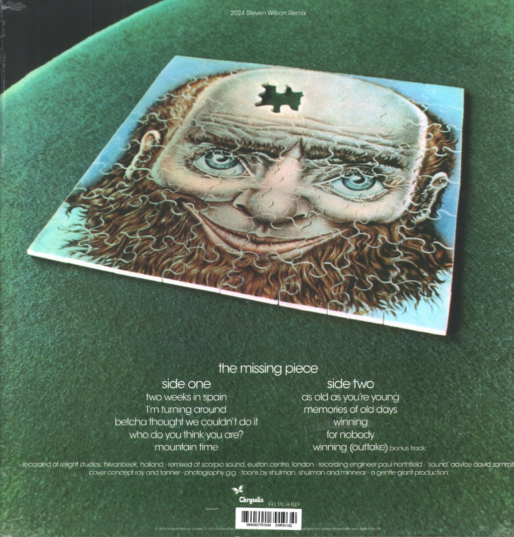 Gentle Giant - Missing Piece (Steven Wilson Remix) - Lp