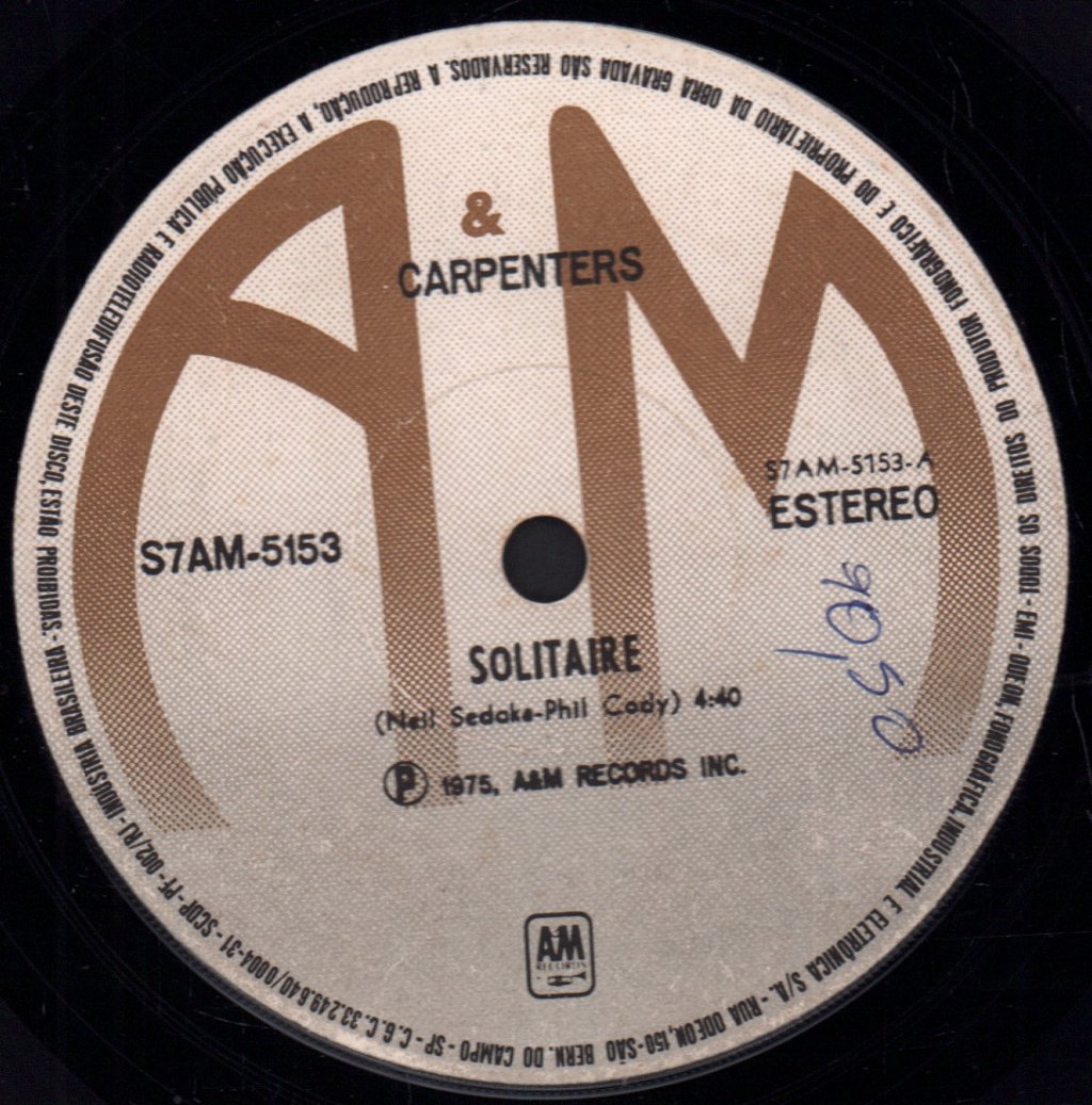 Carpenters - Solitaire - 7 Inch