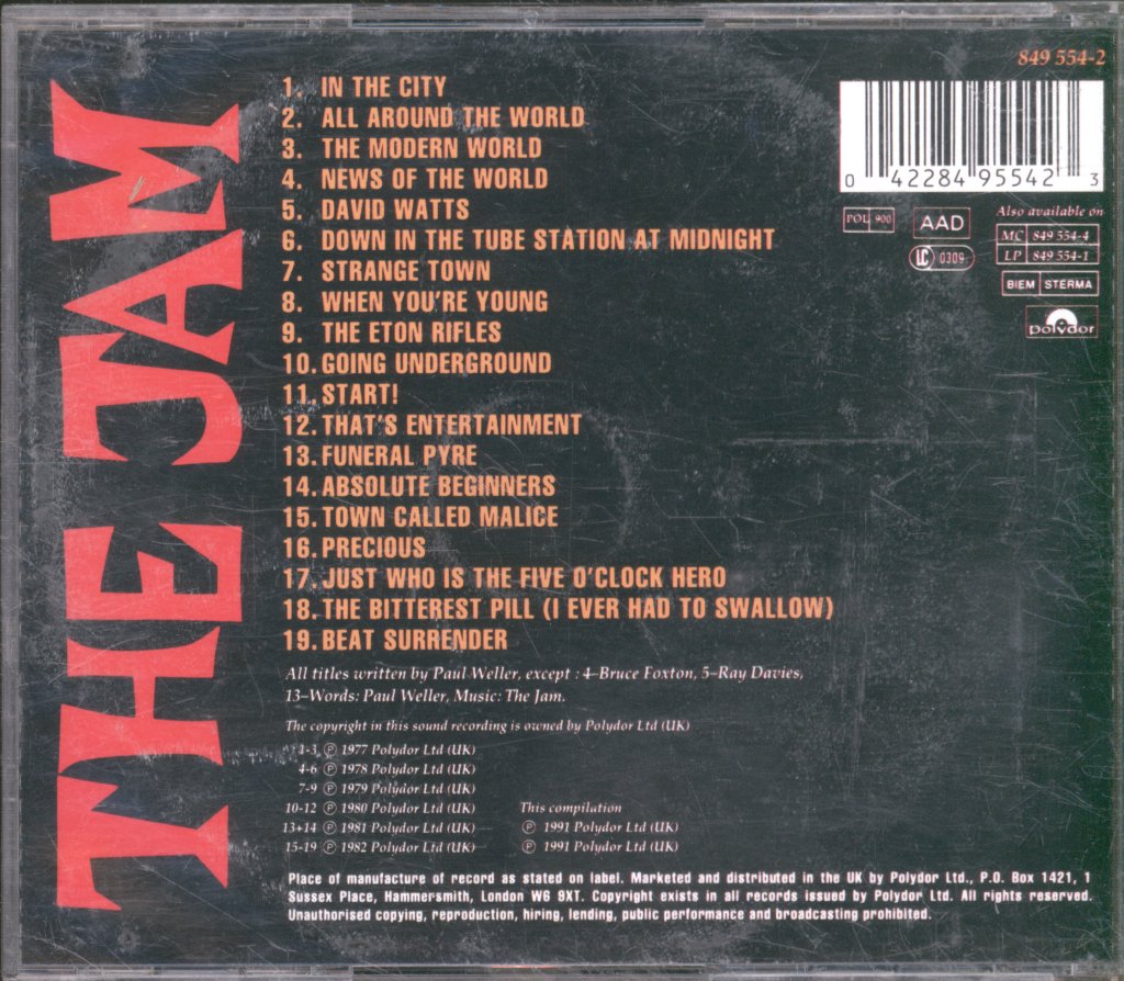Jam - Greatest Hits - Cd