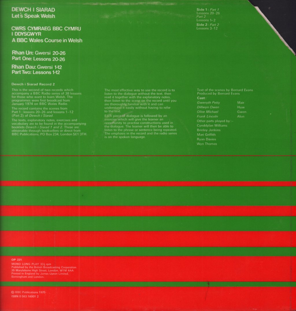 No Artist - Dewch I Siard Lets Speak Welsh 2 - Lp