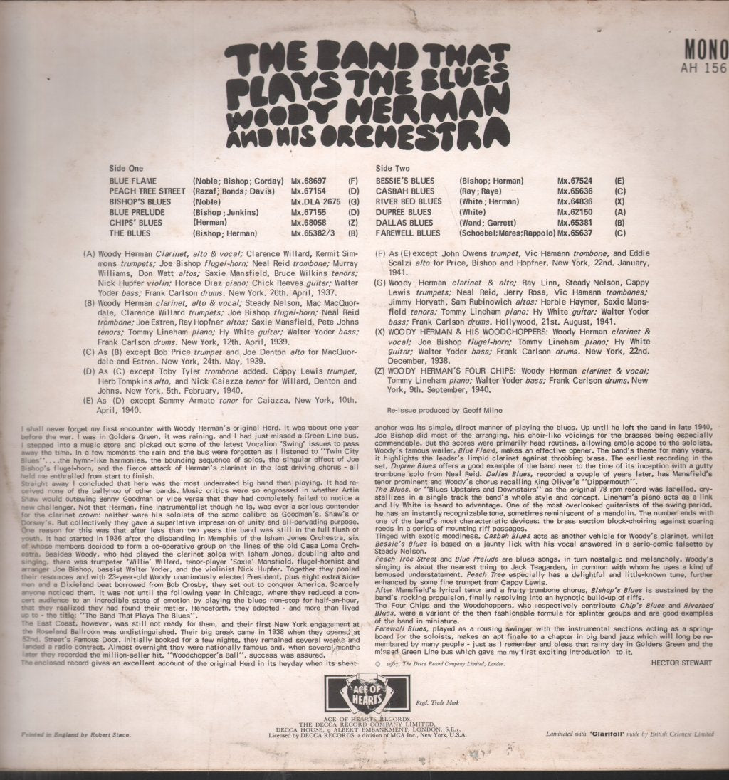 Woody Herman And His Orchestra - Band That Plays The Blues - Lp