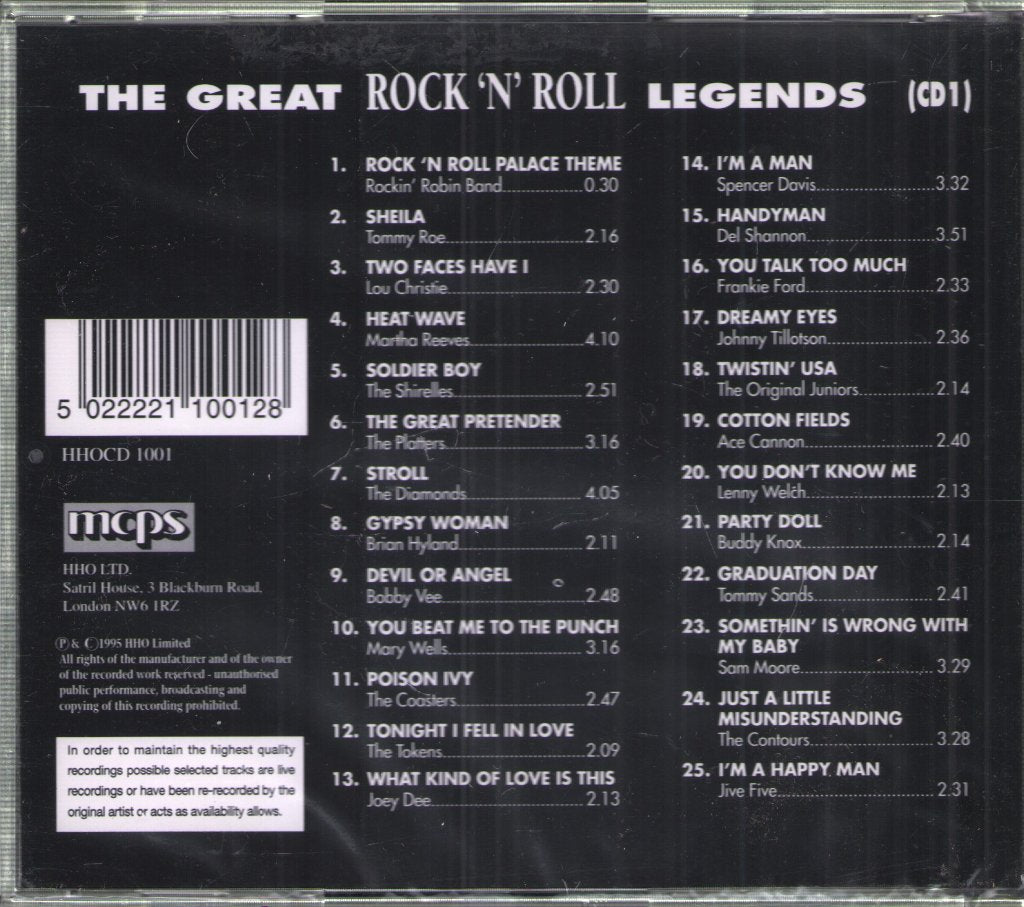 Various Artists - Great Rock 'n' Roll Legends (CD 1) - Cd