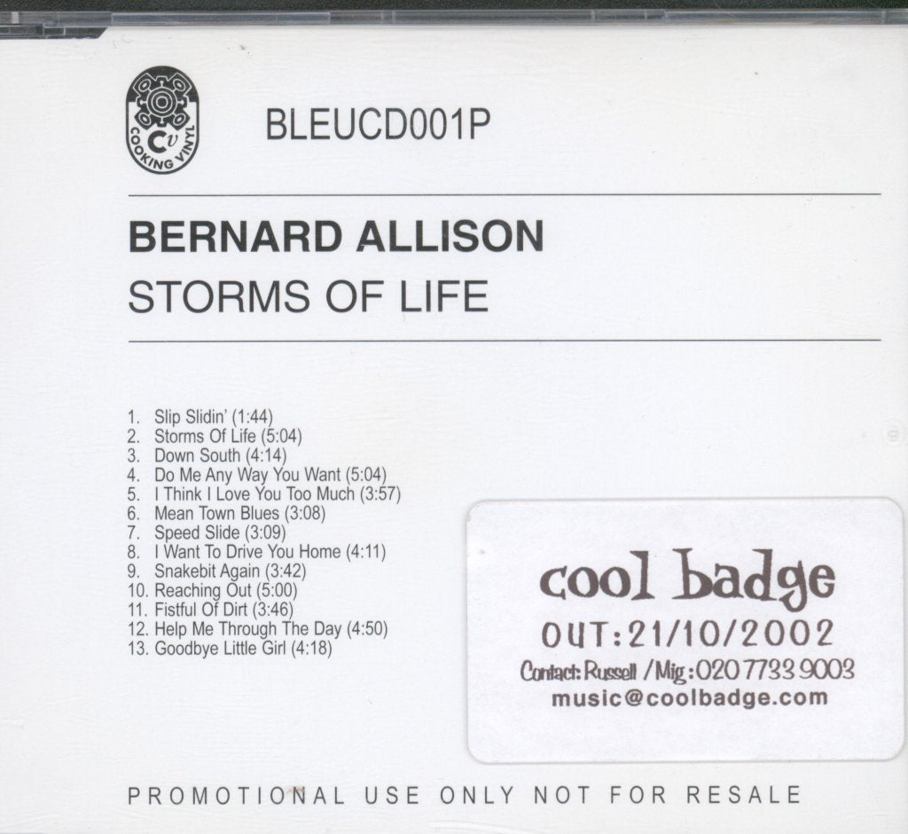 Bernard Allison - Storms Of Life - Cd